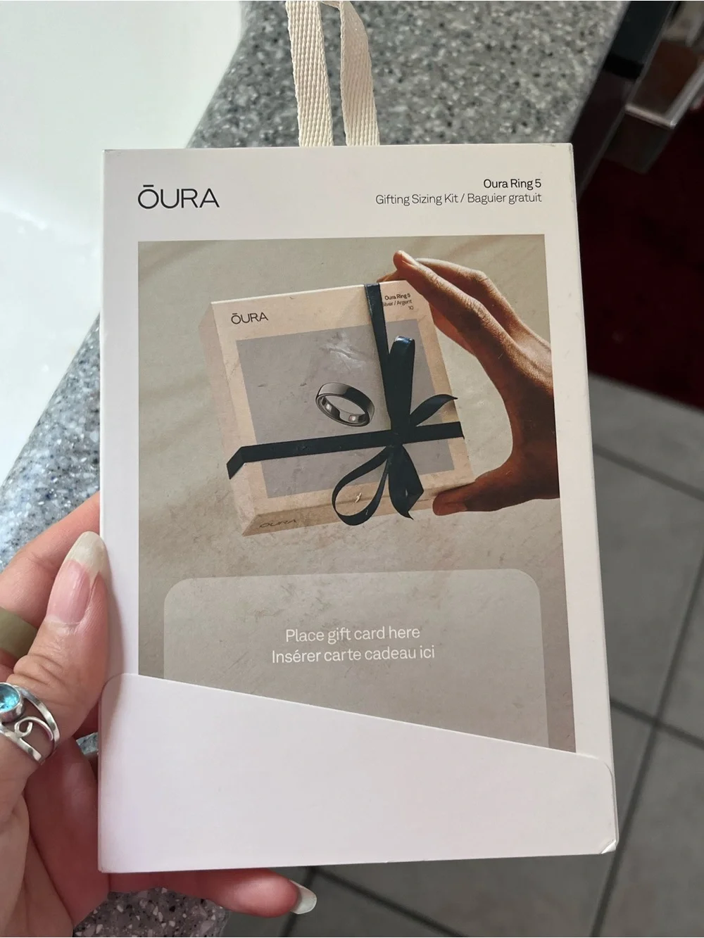 Oura Ring 5 sizing kit - brand new unopened BUT dirty front